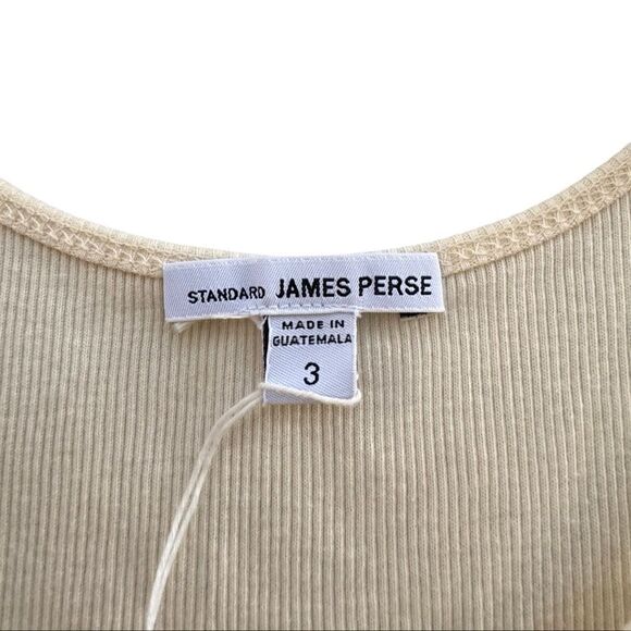 James Perse Women's Cream Ribbed Everyday Tank Top 100% Cotton Size Large (3) - Picture 5 of 6